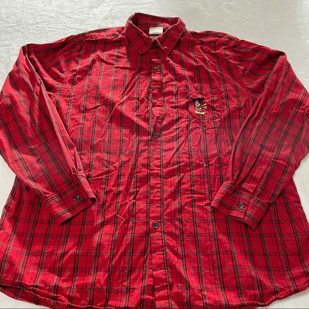 Disney Store Mickey Mouse Long Sleeve Button Down